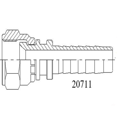 20711公制內(nèi)螺紋74°內(nèi)錐面